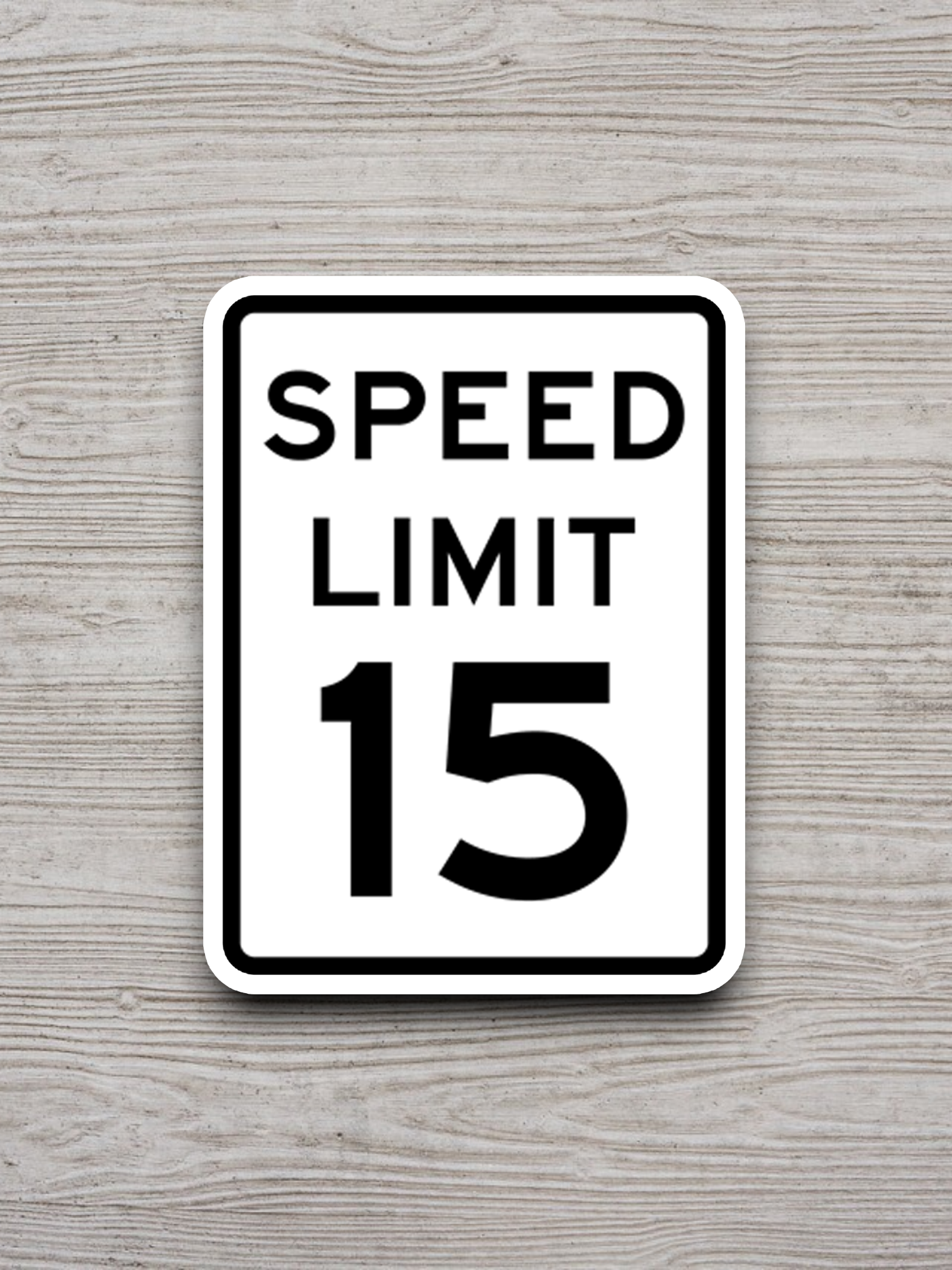 15 Miles Per Hour Speed Limit Road Sign Sticker