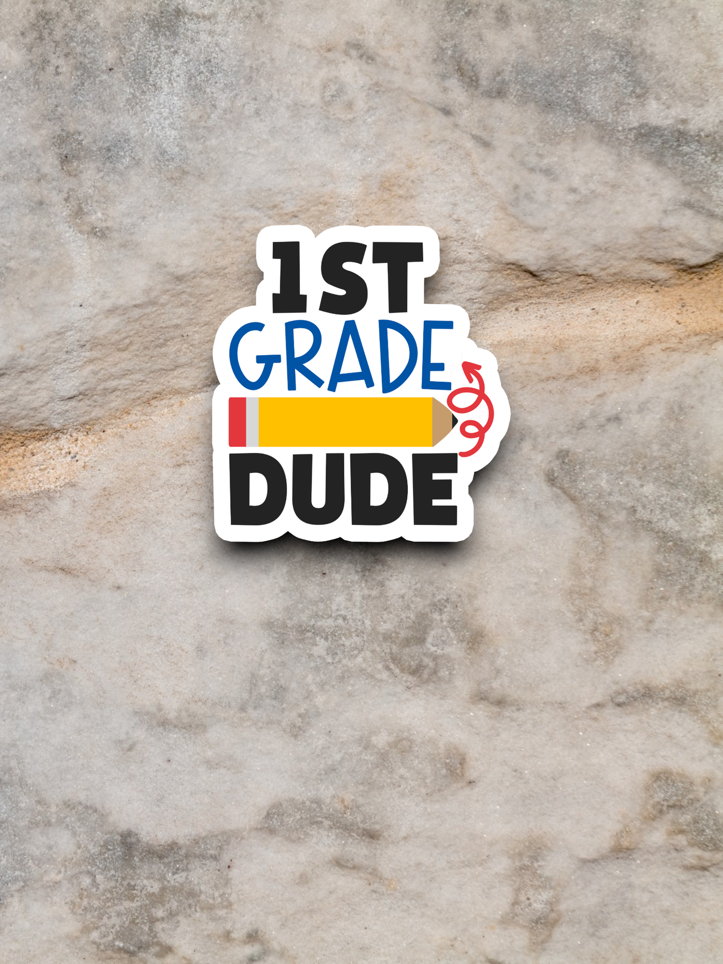 1st Grade Dude - School Sticker