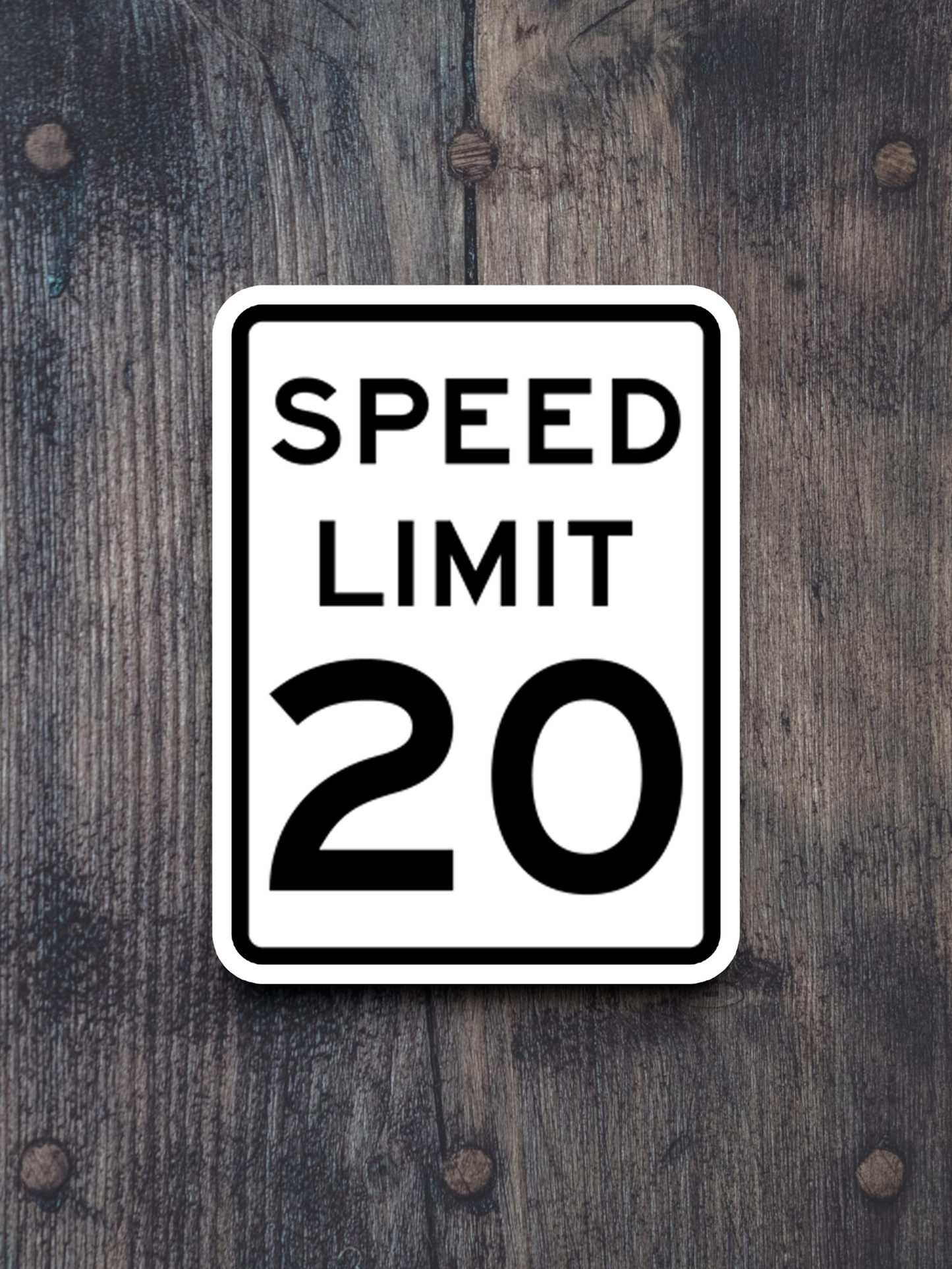 20 Miles Per Hour Speed Limit Road Sign Sticker