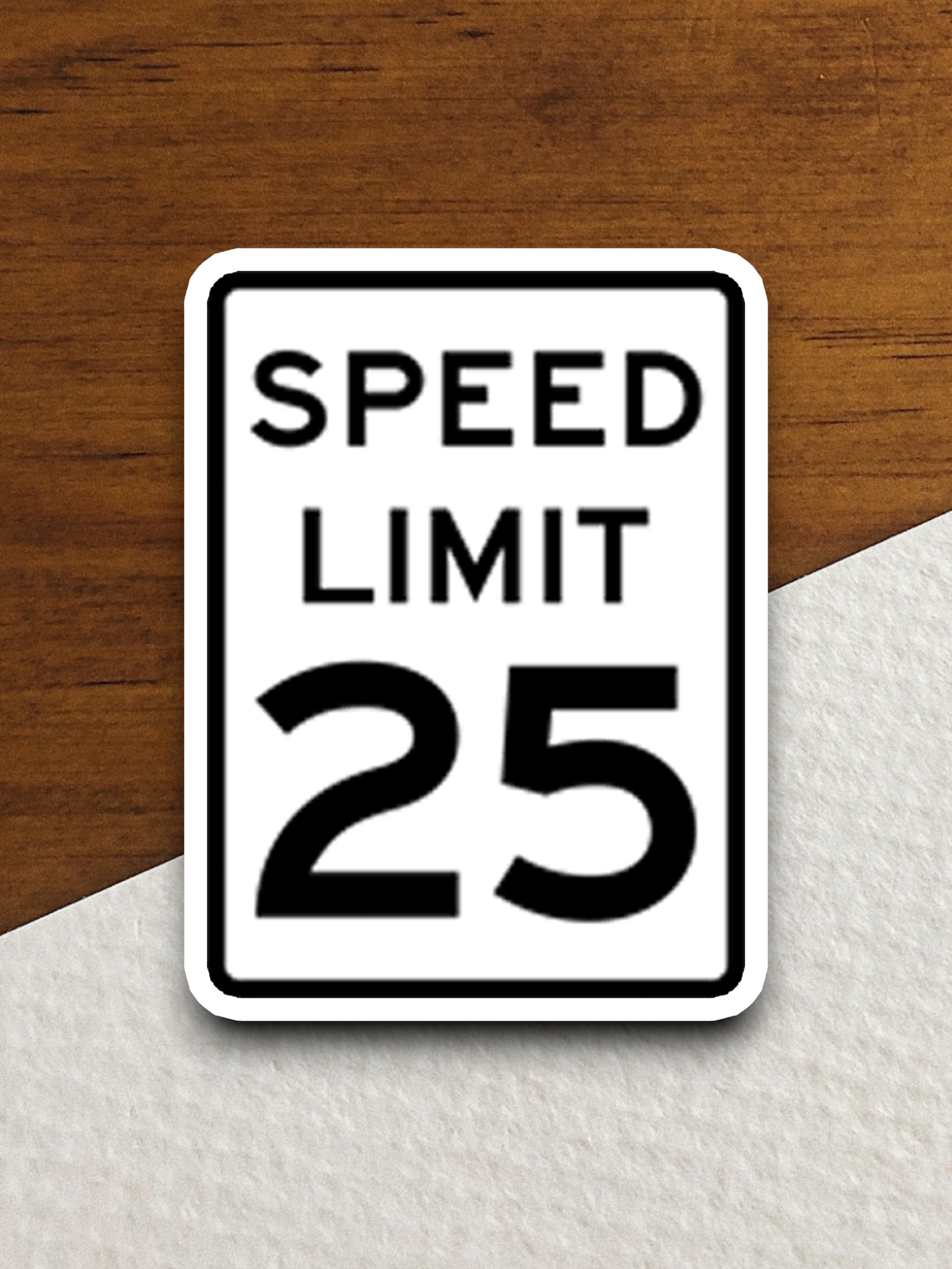25 Miles Per Hour Speed Limit Road Sign Sticker