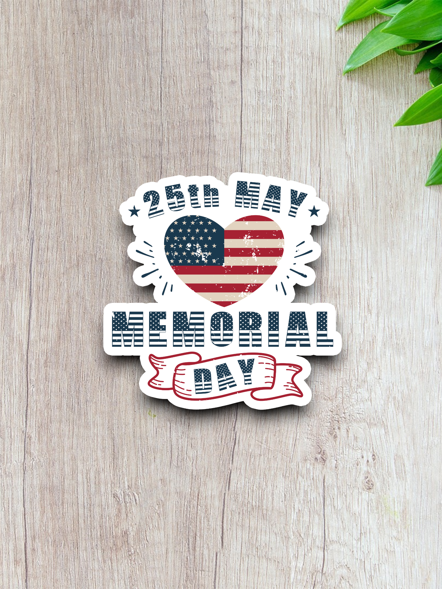 25th May Memorial Day Sticker