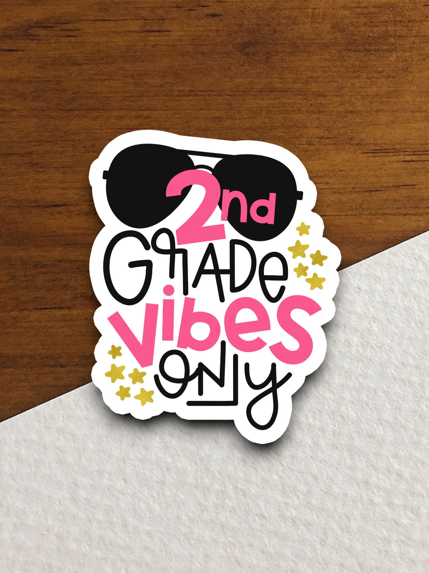 2nd Grade Vibes Only - School Sticker