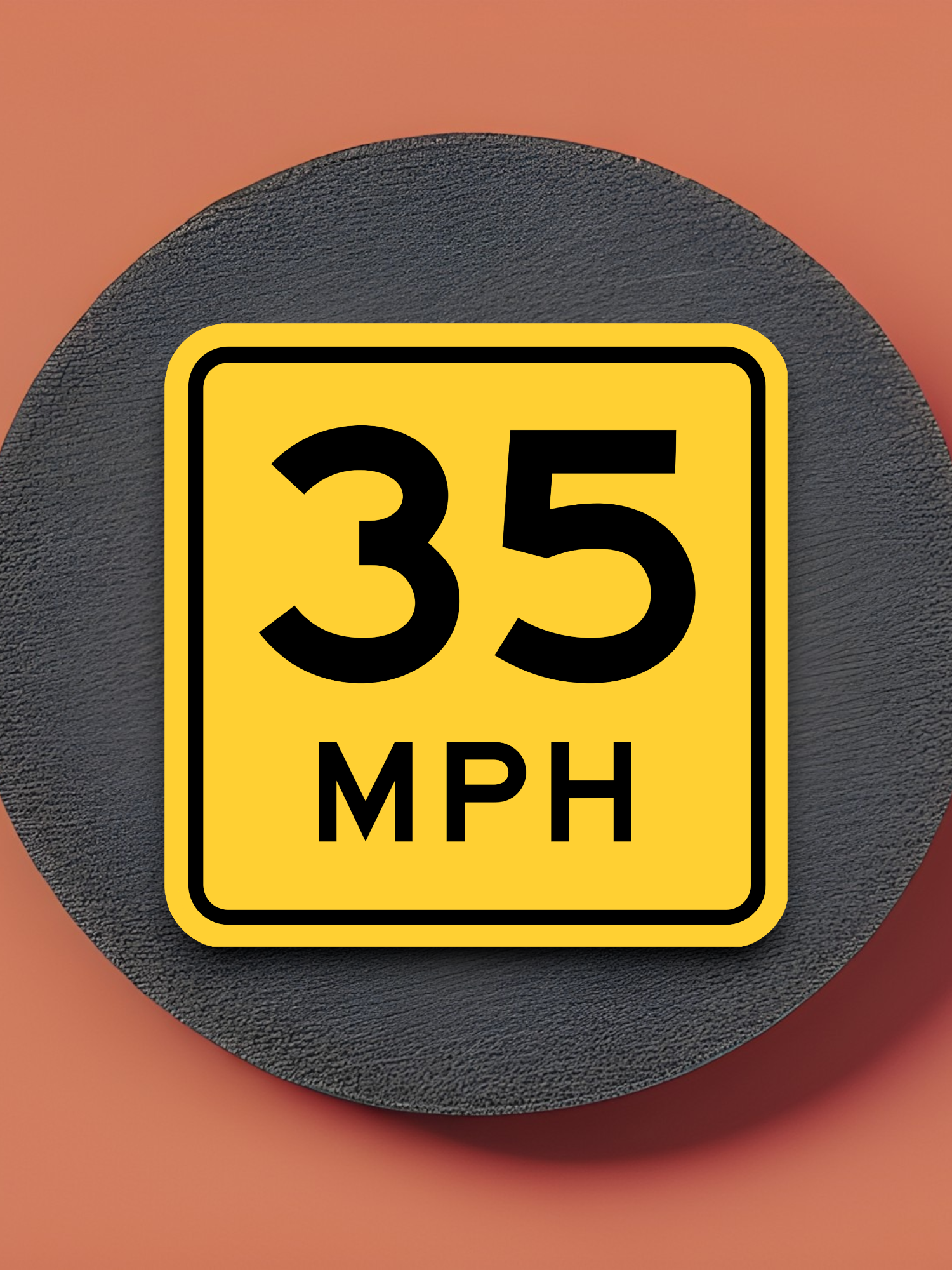 35 Miles Per Hour Sticker