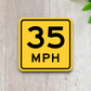 35 Miles Per Hour Sticker