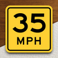 35 Miles Per Hour Sticker