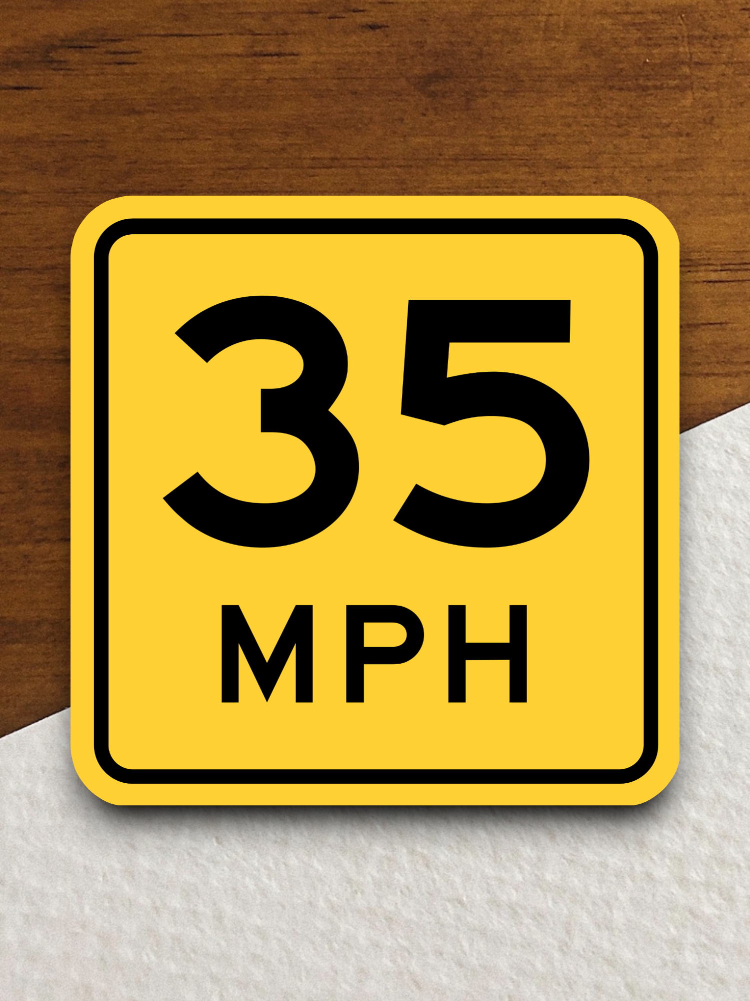 35 Miles Per Hour Sticker