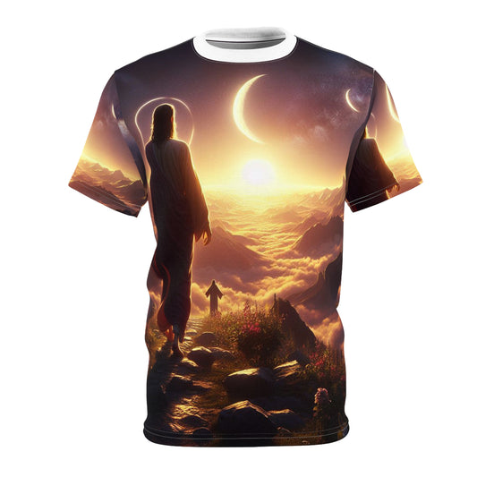 Beautiful Image of Christ in the Mountains Unisex Tee