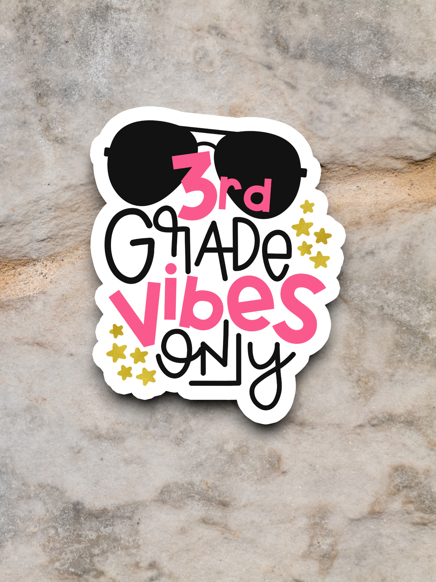3rd Grade Vibes Only - School Sticker