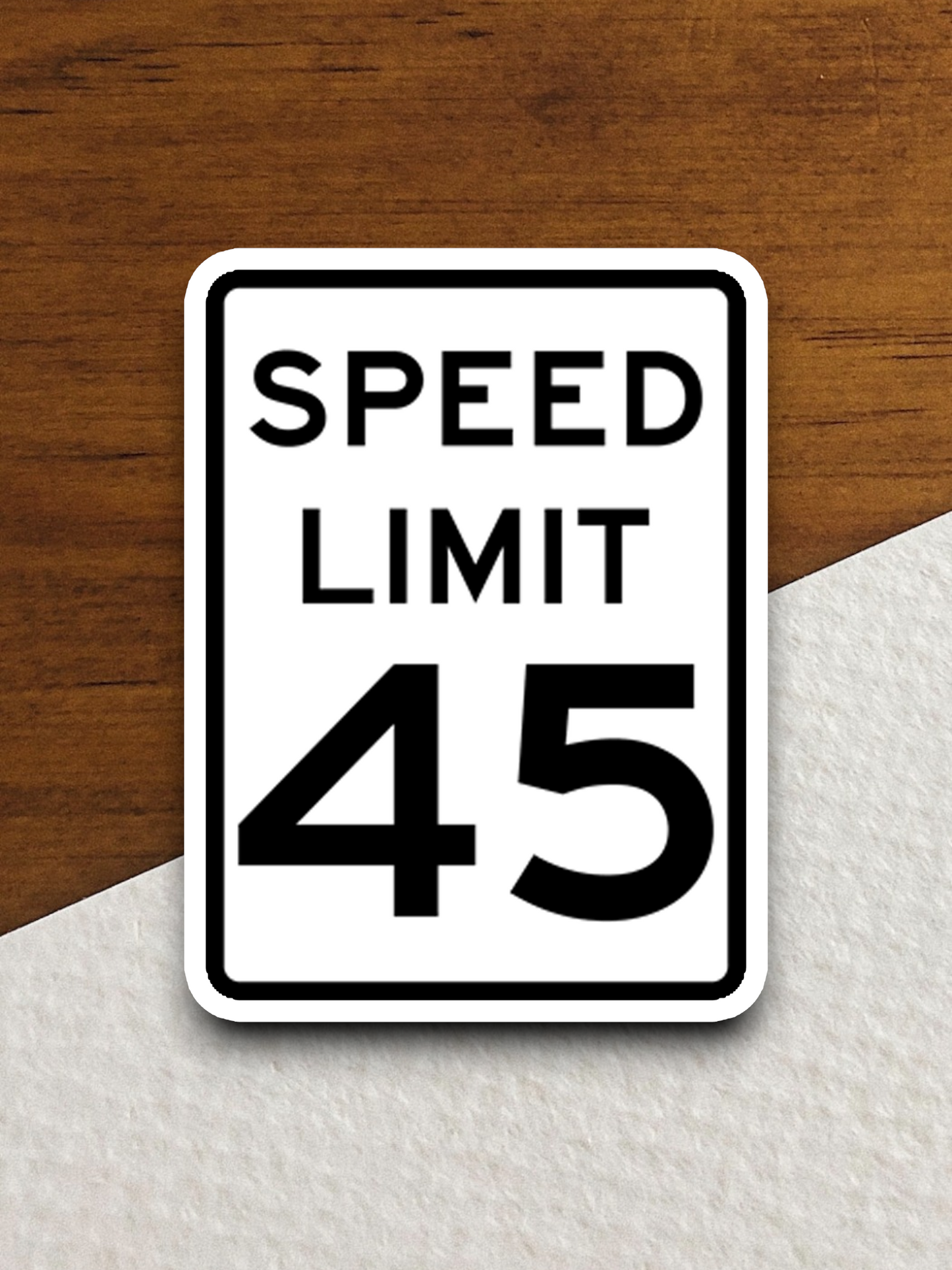 45 Miles Per Hour Speed Limit Road Sign Sticker
