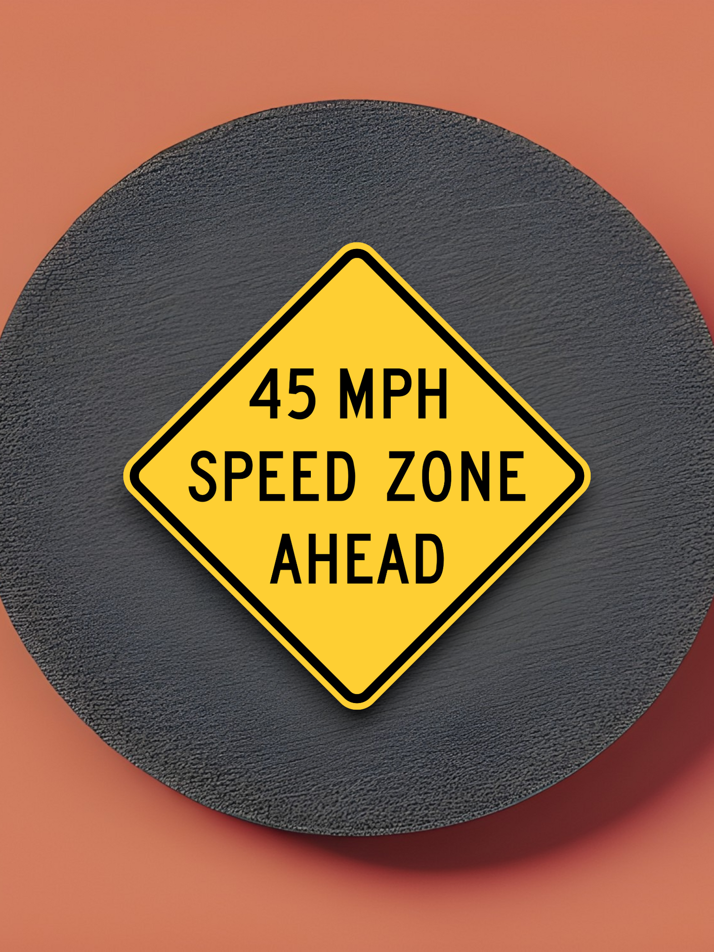 45 mph Speed zone ahead United States Road Sign Sticker