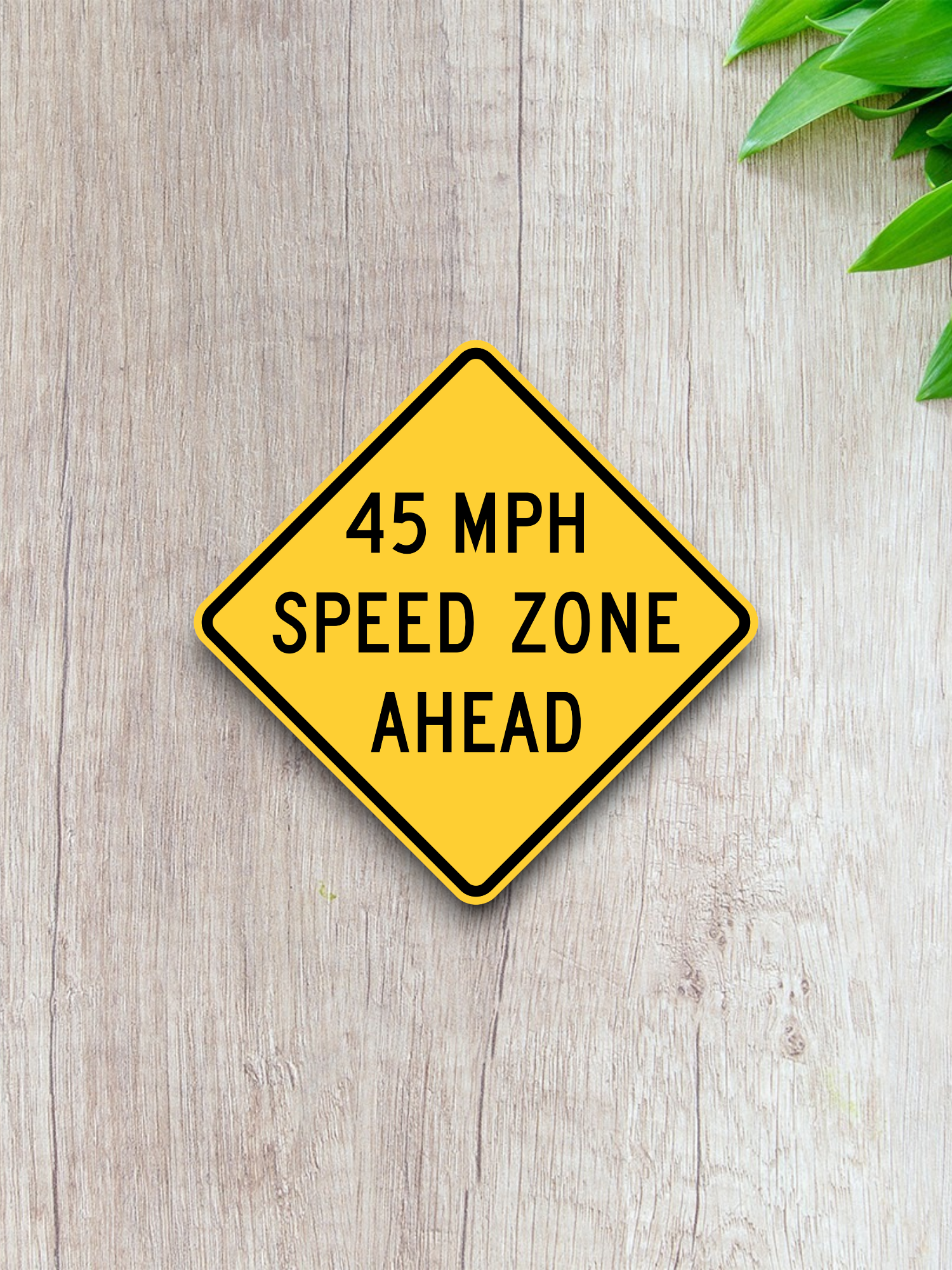 45 mph Speed zone ahead United States Road Sign Sticker