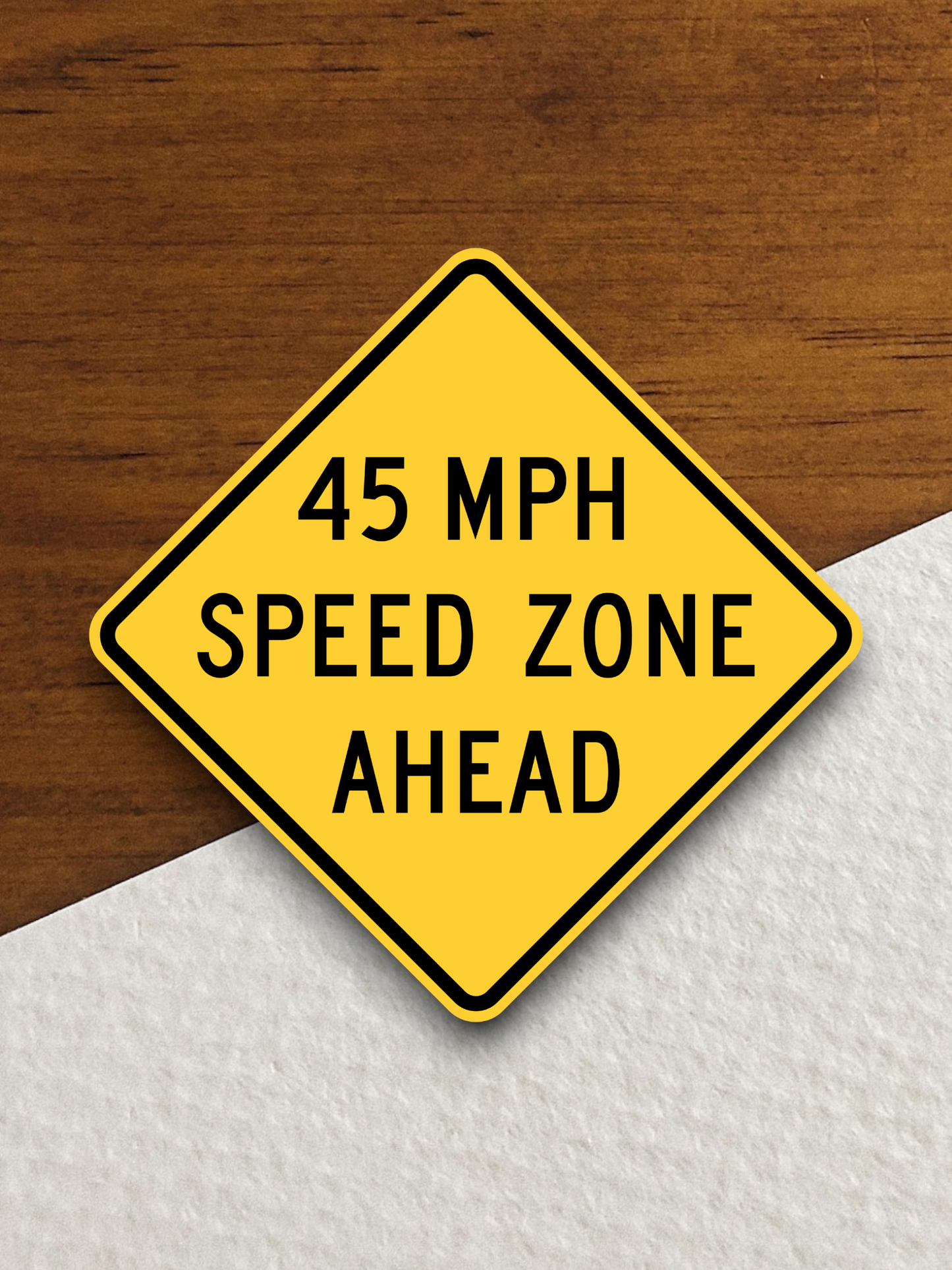 45 mph Speed zone ahead United States Road Sign Sticker