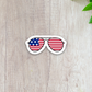 4 of July Glasses Sticker