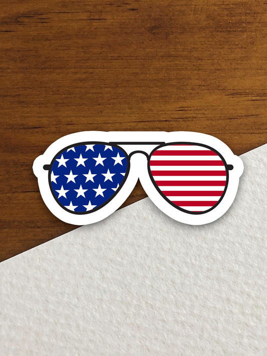 4 of July Glasses Sticker