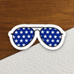 4 of July Glasses Sticker