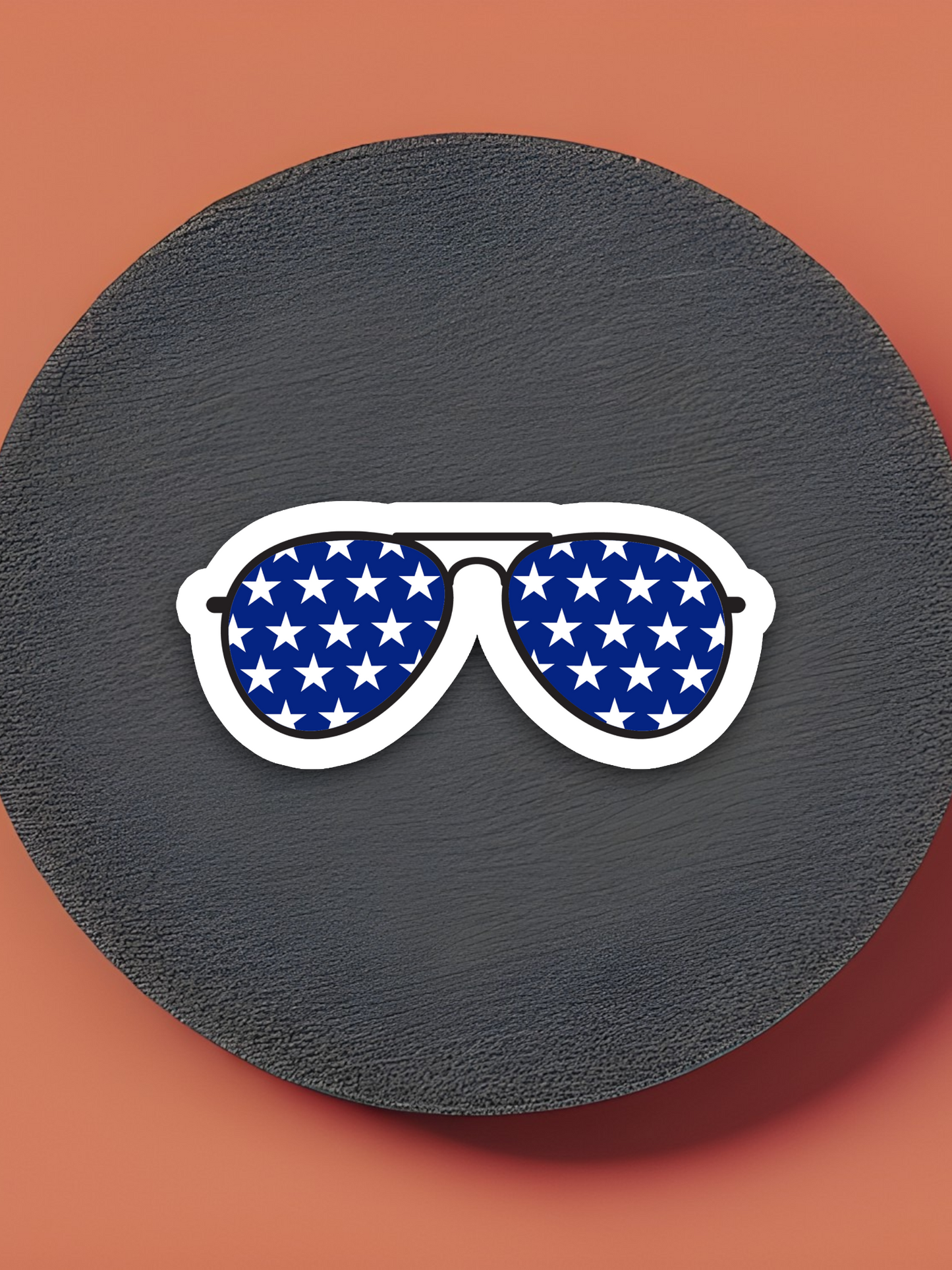 4 of July Glasses Sticker