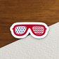 4 of July Glasses Sticker