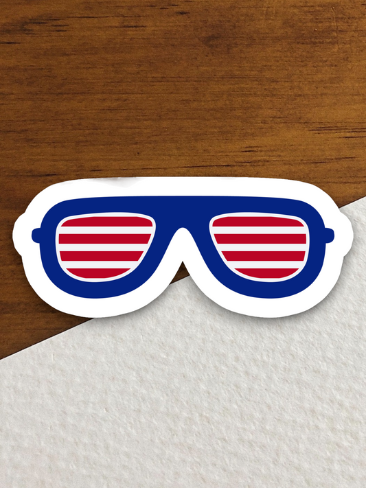 4 of July Glasses Sticker