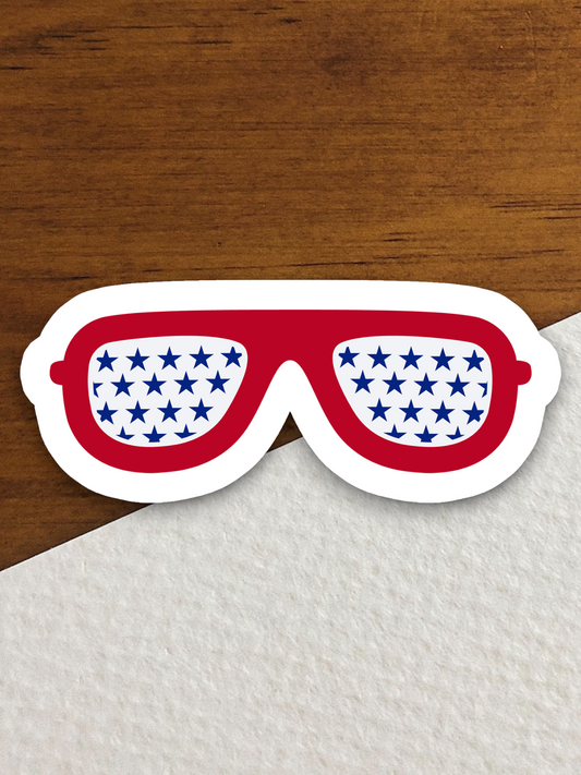 4 of July Glasses Sticker