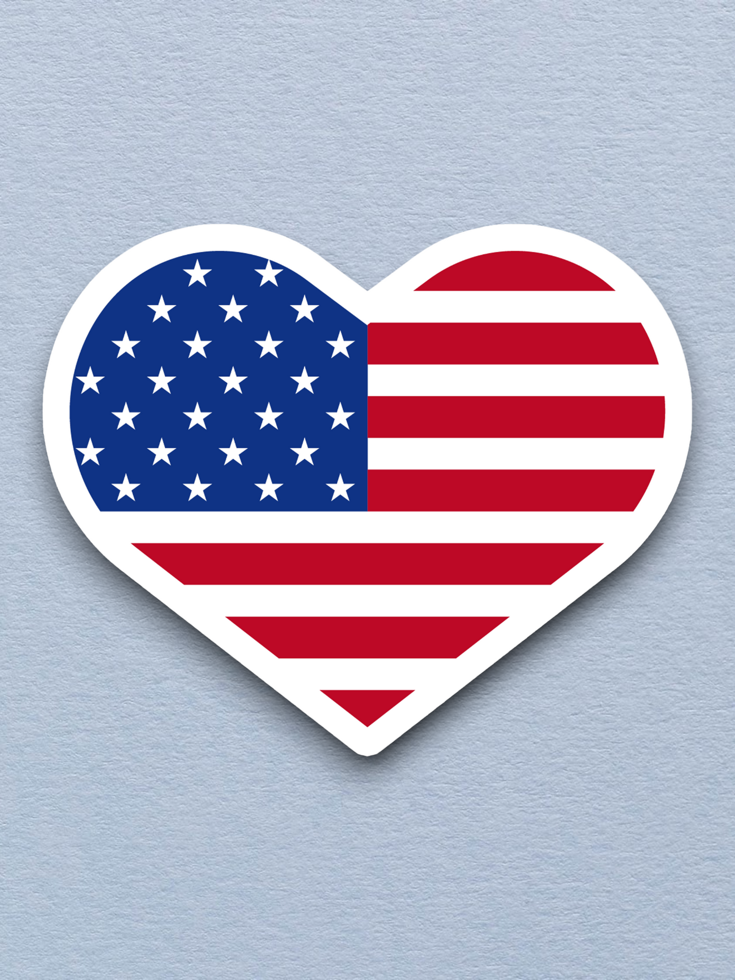 4th of July Heart Sticker