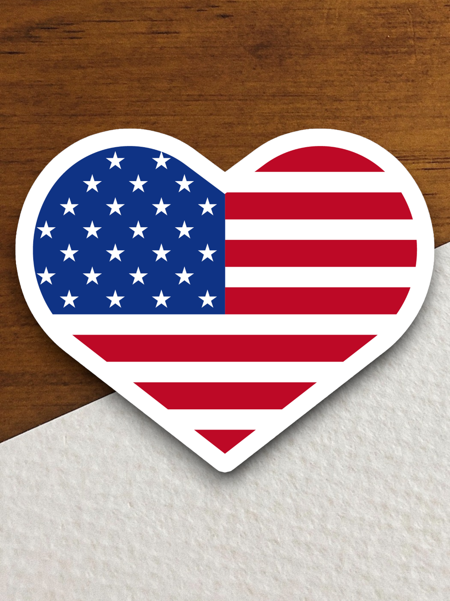 4th of July Heart Sticker