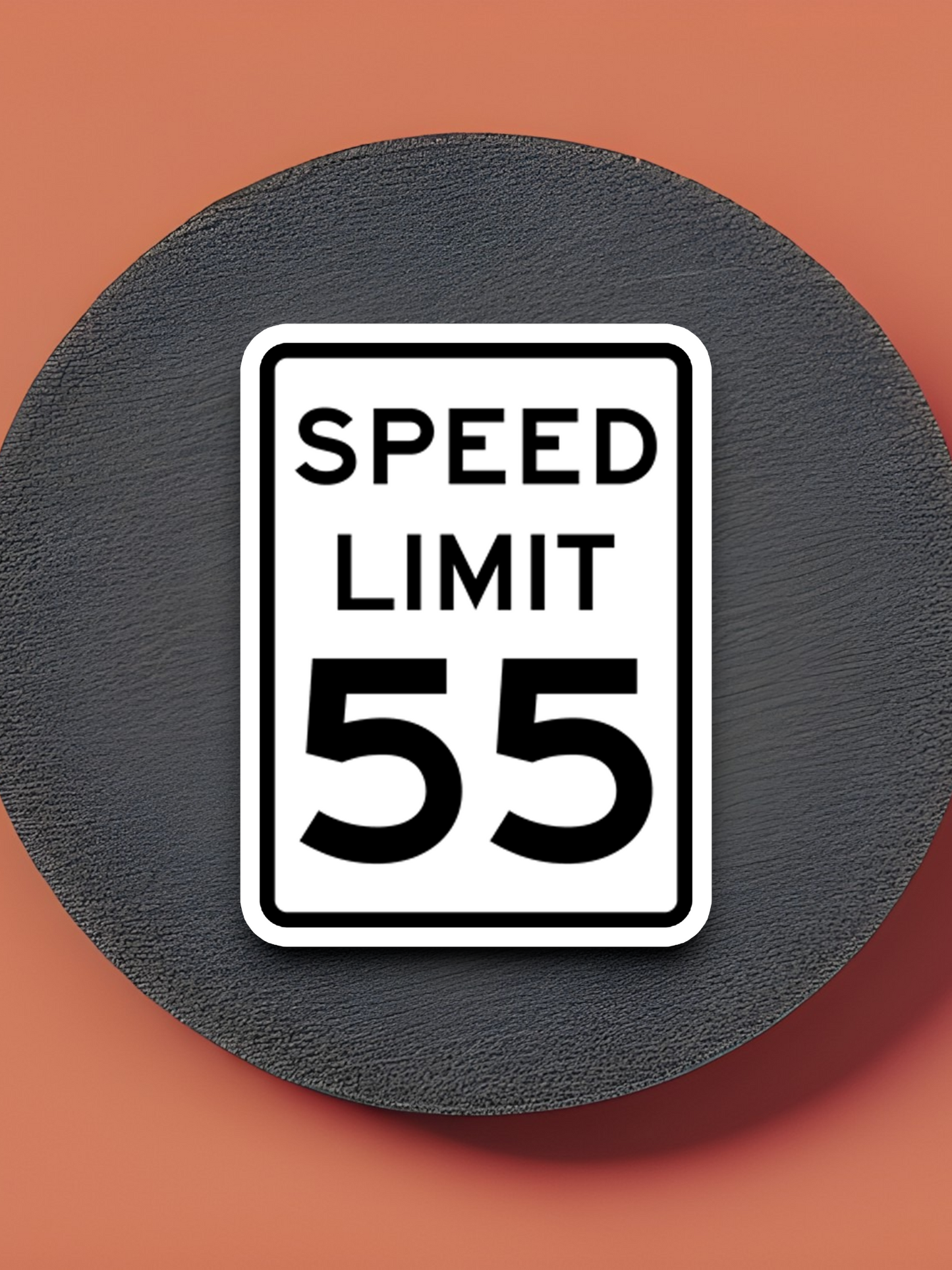 55 Miles Per Hour Speed Limit Road Sign Sticker