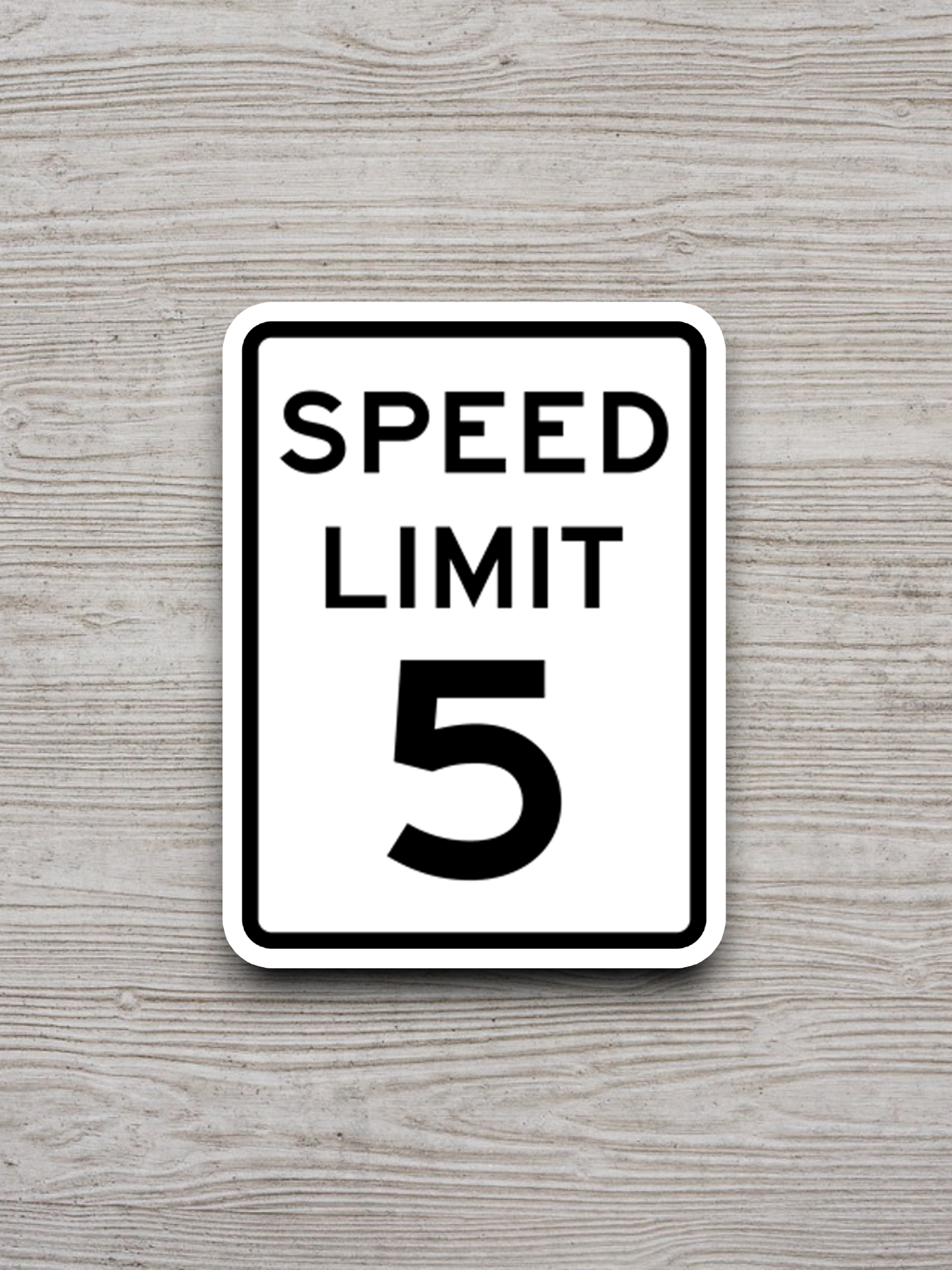 5 Miles Per Hour Speed Limit Road Sign Sticker