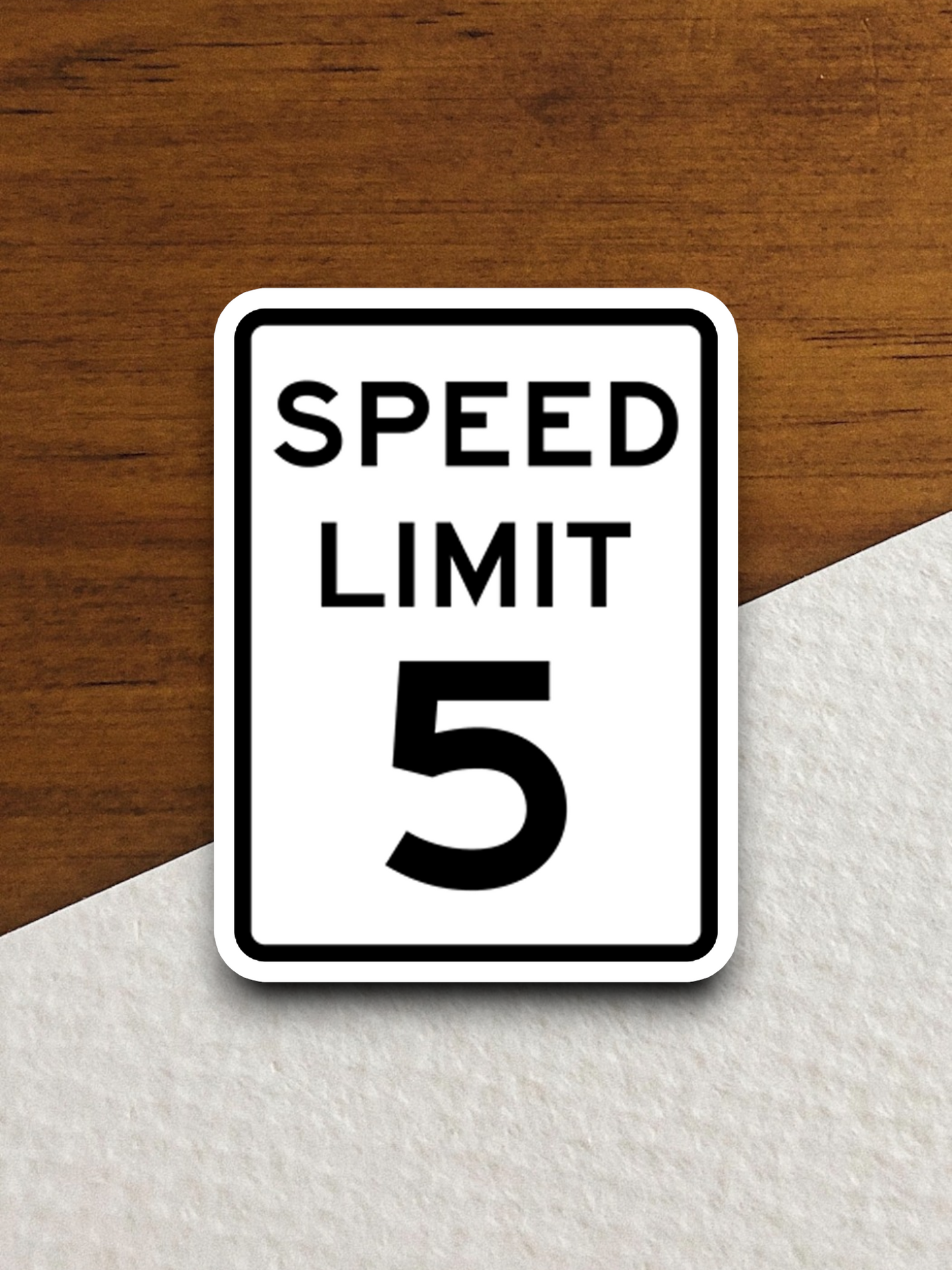 5 Miles Per Hour Speed Limit Road Sign Sticker