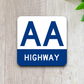 AA Highway Shield Sticker