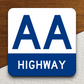 AA Highway Shield Sticker