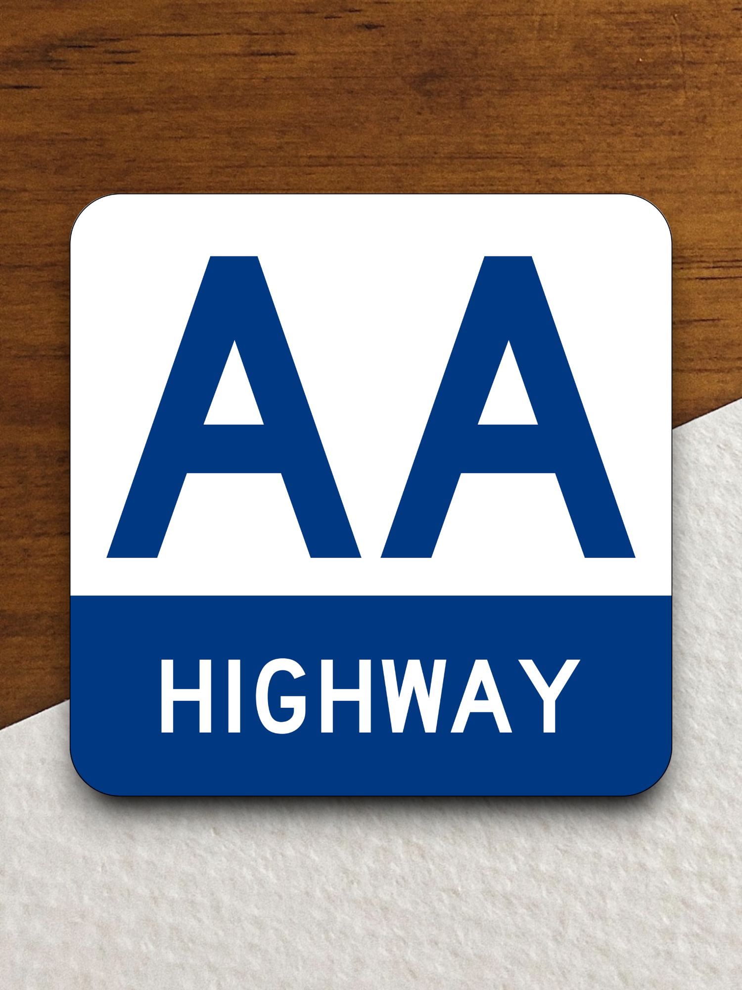 AA Highway Shield Sticker