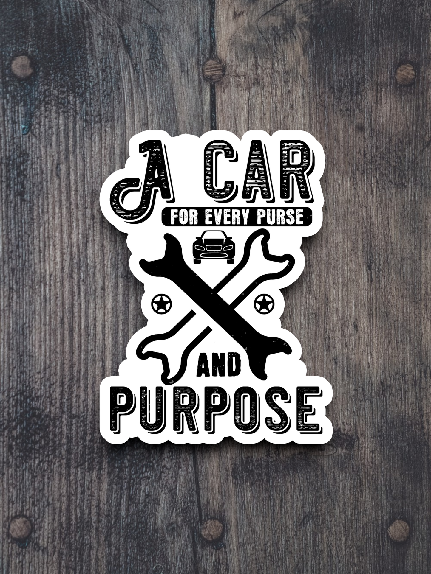 A Car For Every Purse and Purpose - Vehicle Sticker