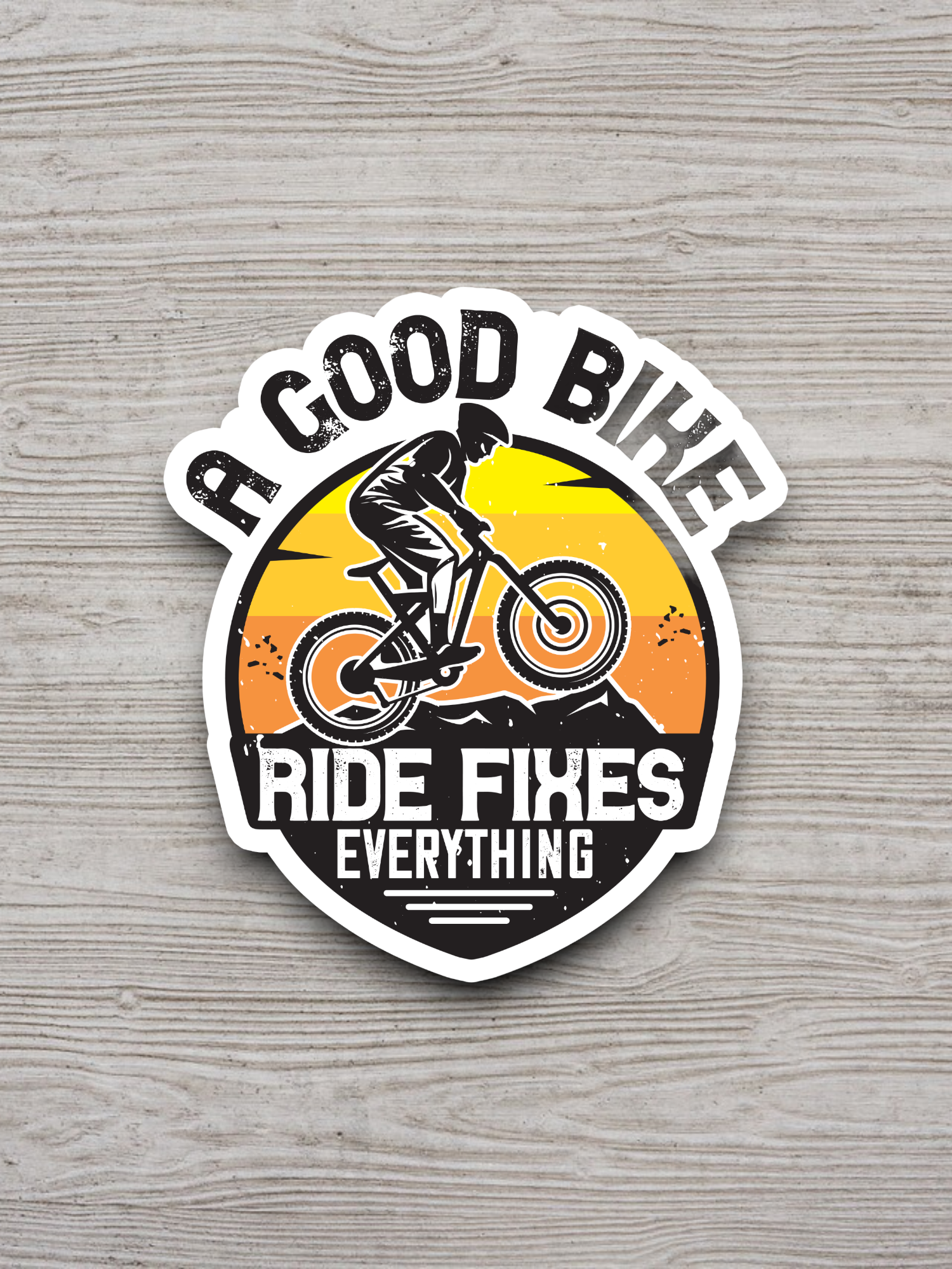 A Good Bike Ride Fixes Everything - Sports Sticker