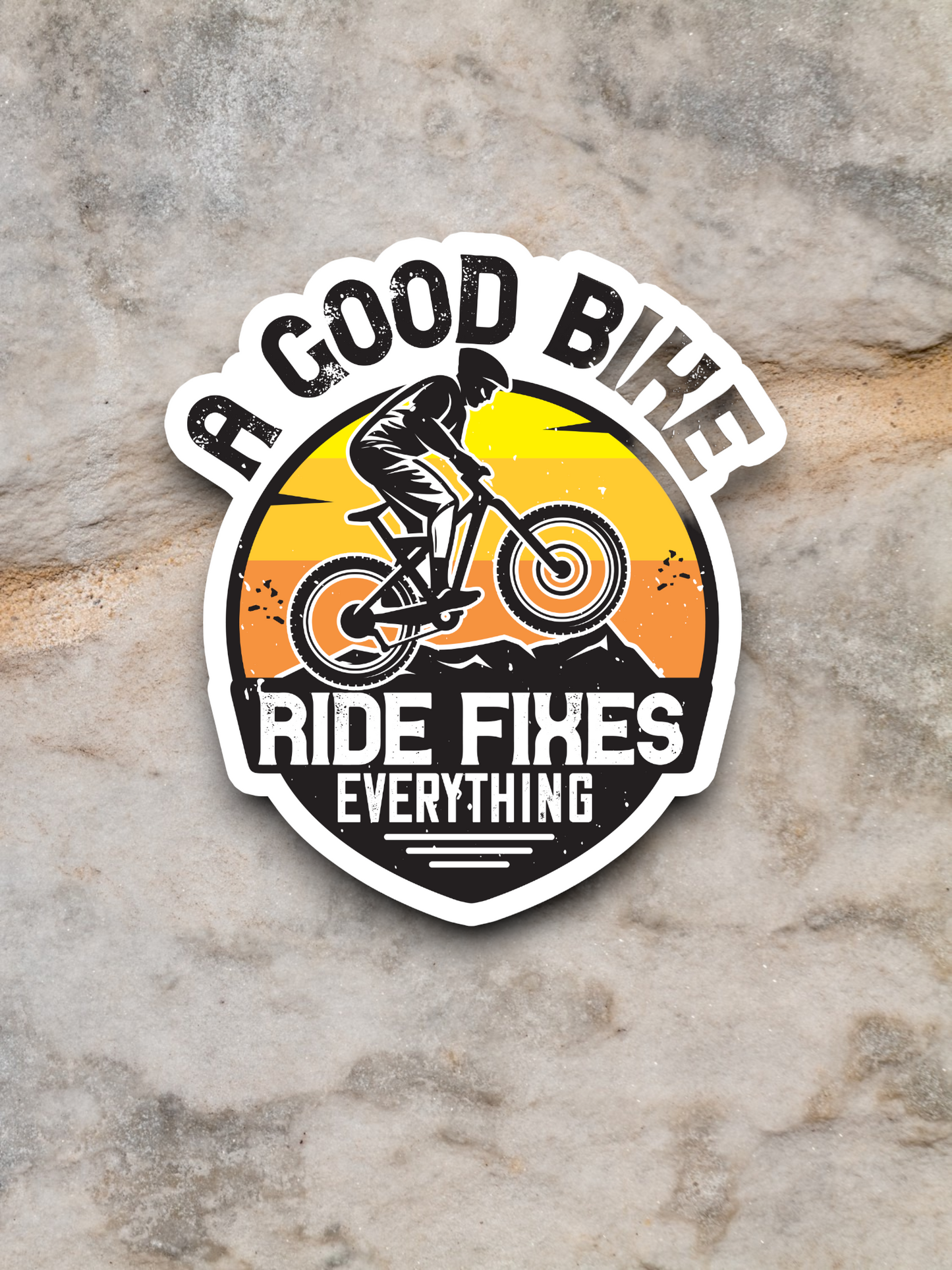 A Good Bike Ride Fixes Everything - Sports Sticker