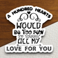 A Hundred Hearts Would Be Too Few Sticker