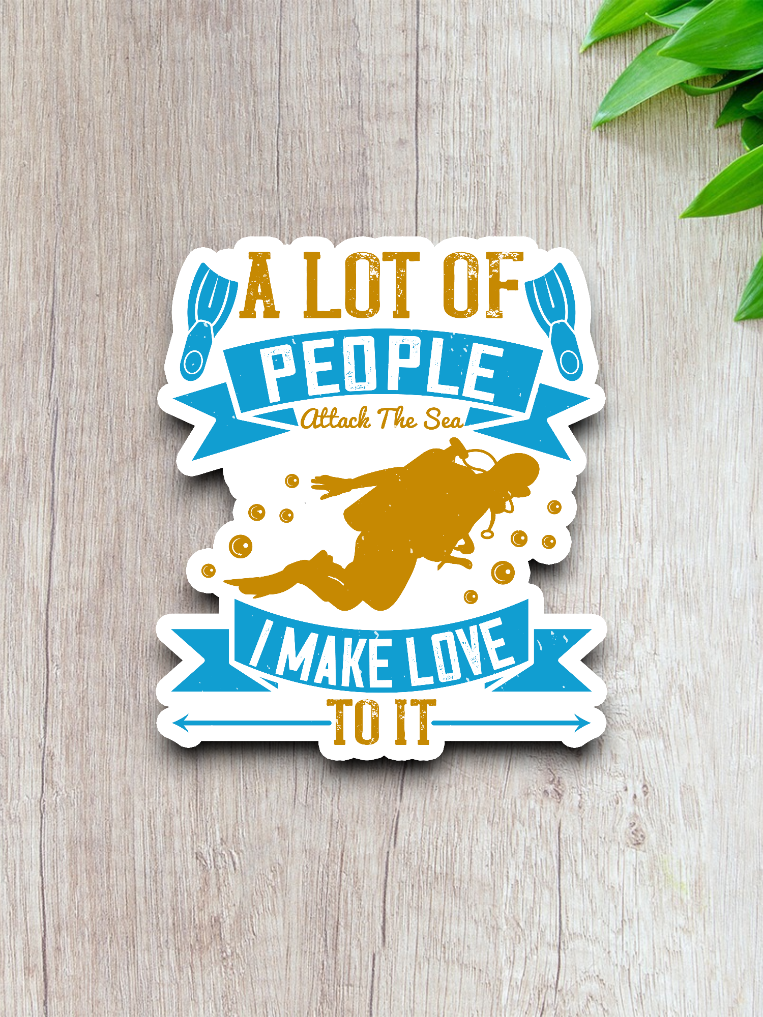 A Lot of People Attack the Sea Sticker
