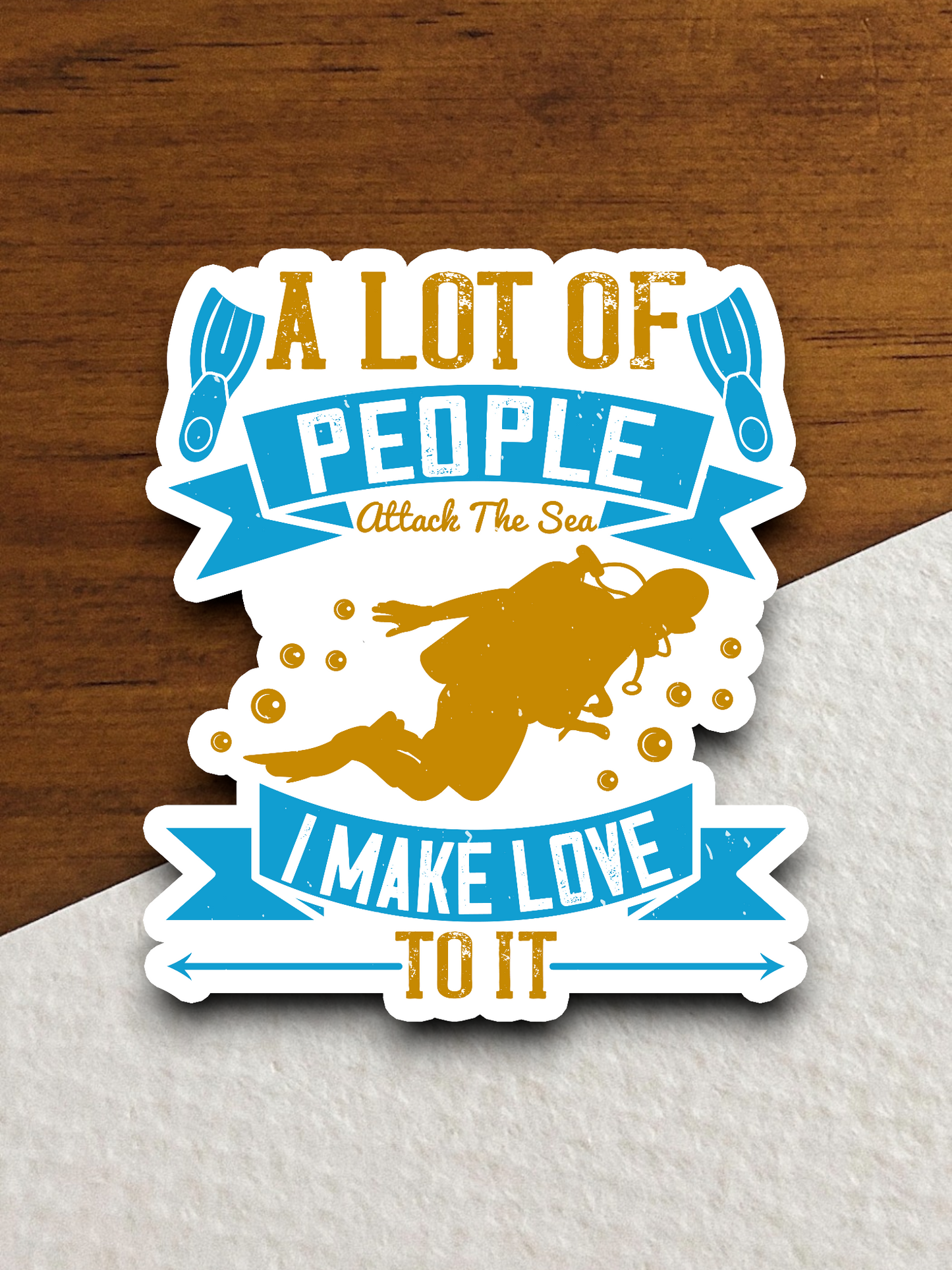 A Lot of People Attack the Sea Sticker