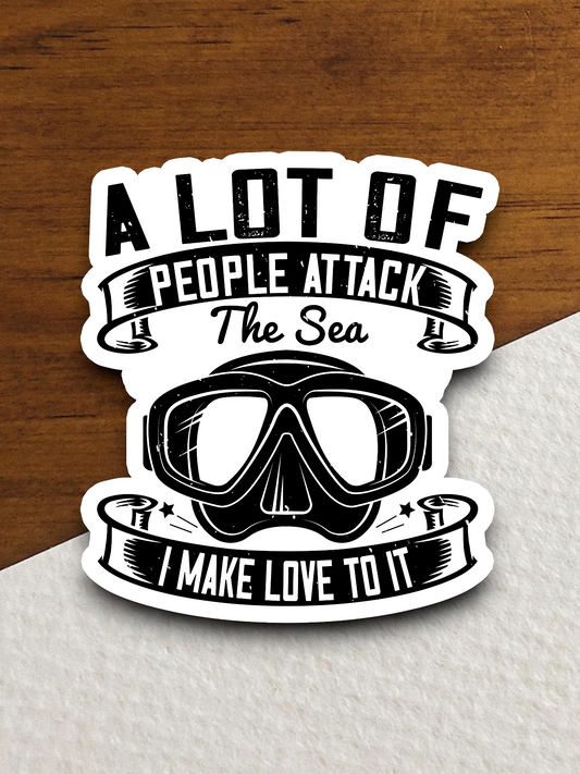 A Lot of People Attack the Sea Sticker