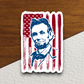 Abraham Lincoln With Flag Sticker