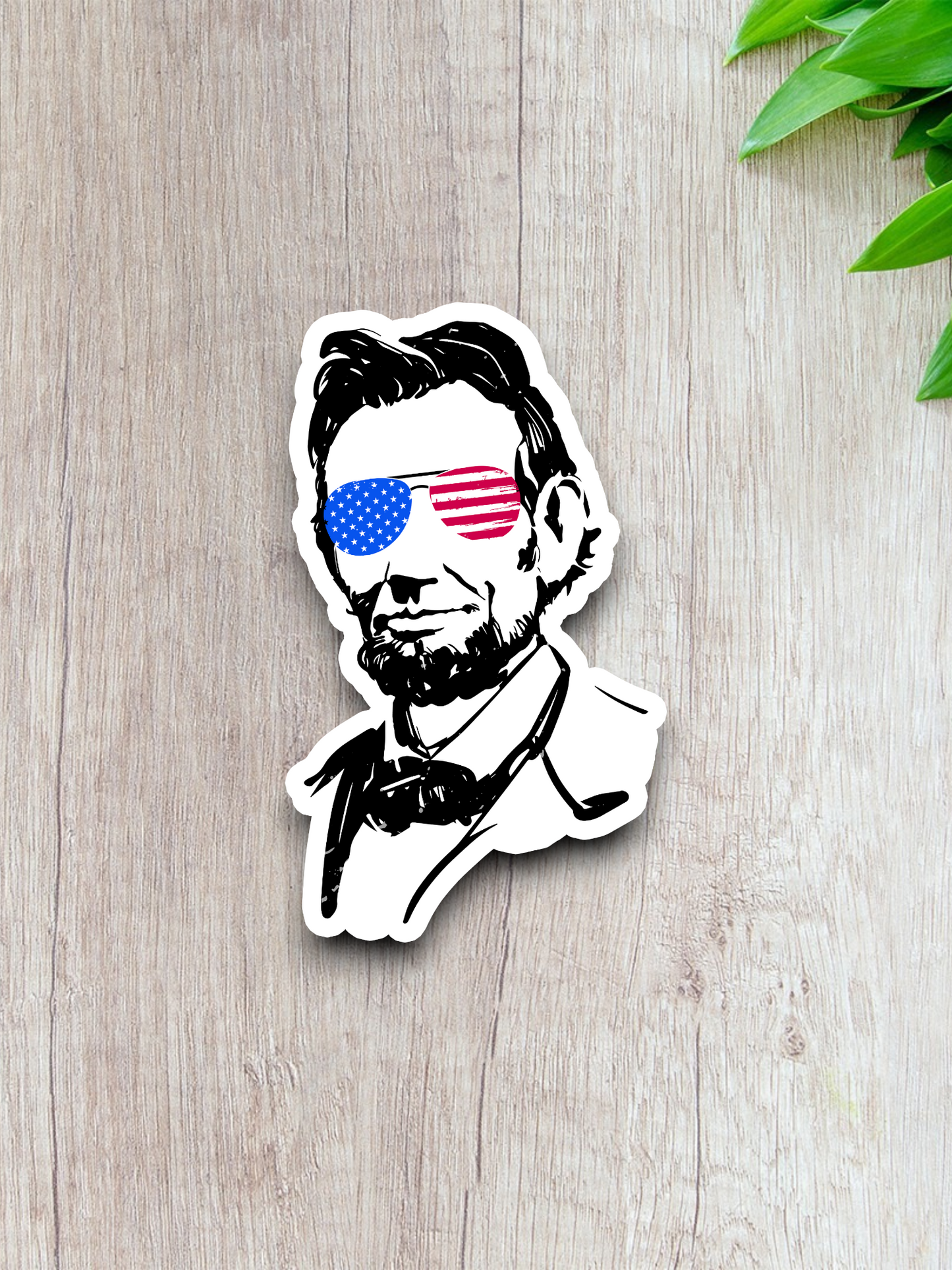 Abraham Lincoln with Glasses Sticker