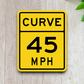 Advisory Curve Speed English 45 Sticker