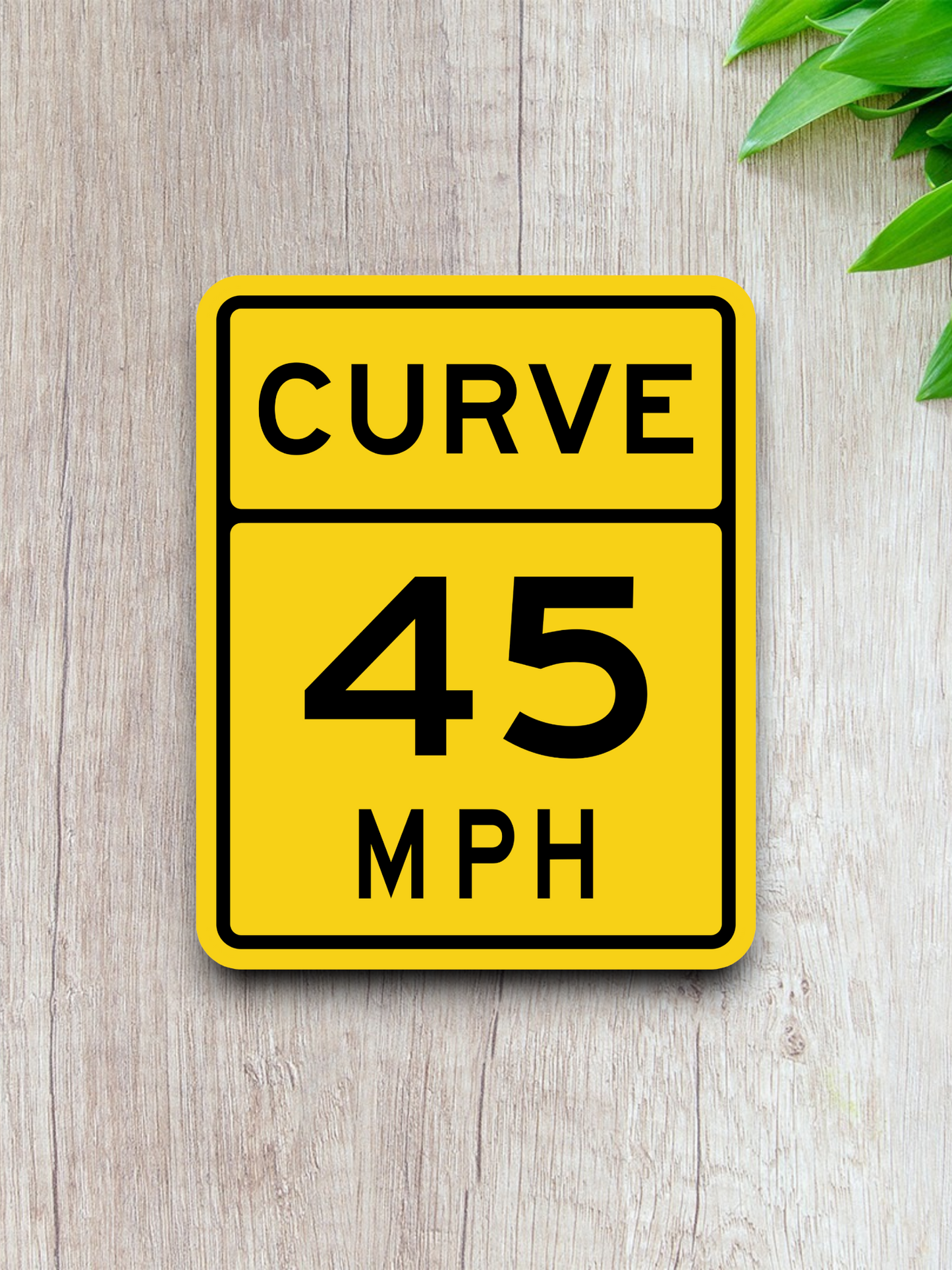 Advisory Curve Speed English 45 Sticker