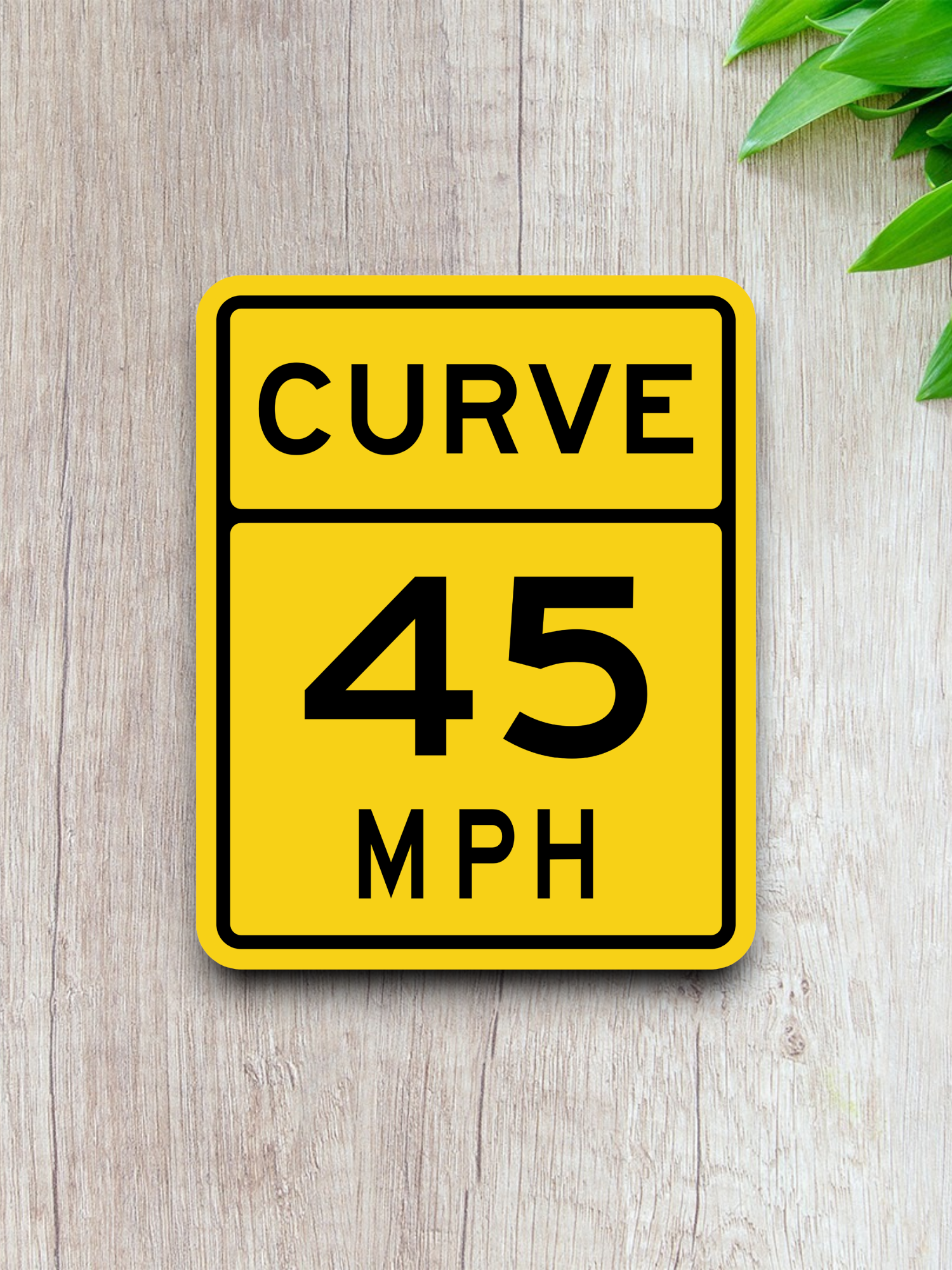 Advisory Curve Speed English 45 Sticker