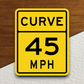 Advisory Curve Speed English 45 Sticker