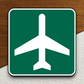 Airport Road Sign Sticker