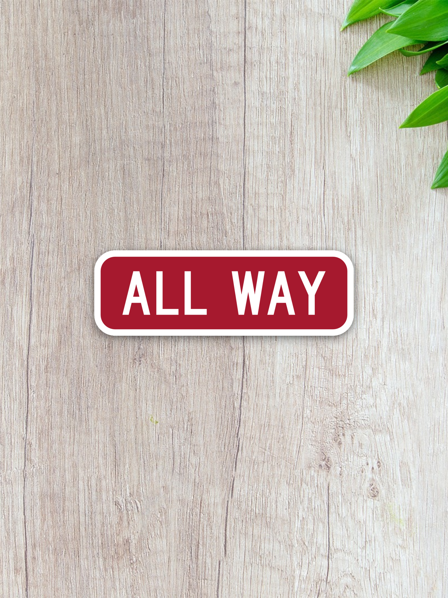 All way United States Road Sign Sticker