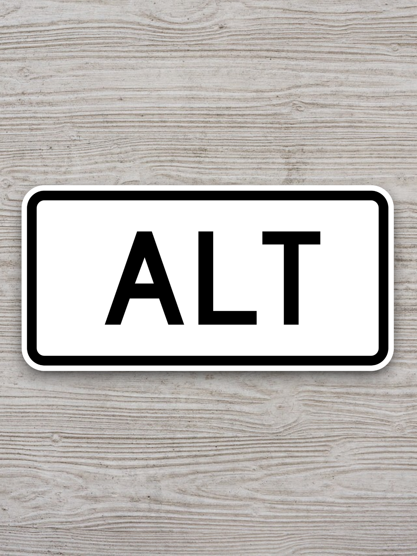 Alt Alternate Road Sign Sticker