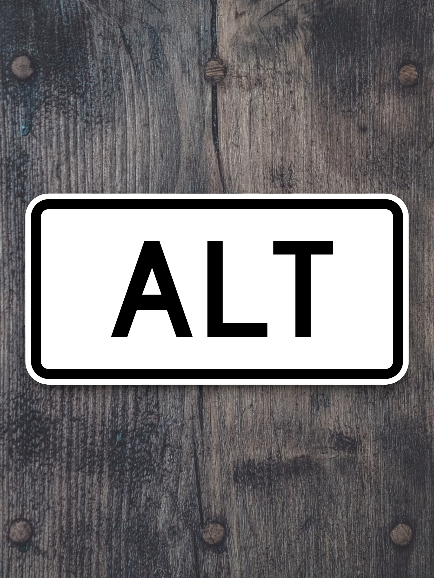 Alt Alternate Road Sign Sticker