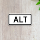 Alt Alternate Road Sign Sticker