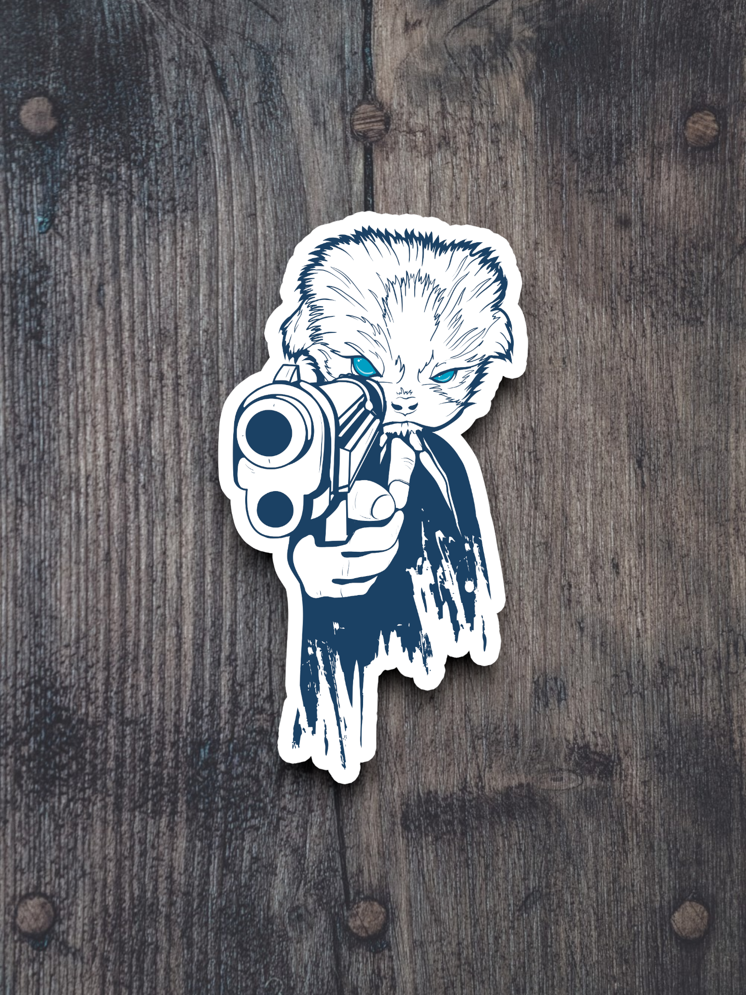 Animal and Gun Sticker